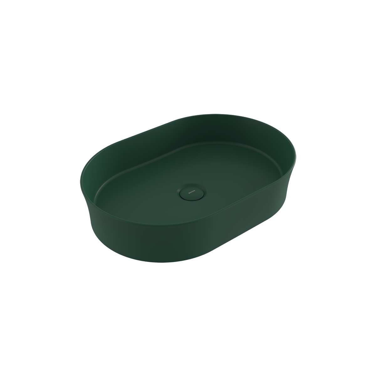 BOCCHI Sottile Slim Line Oval Lavabo 55 cm, Mat Yeşil