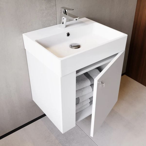 Creavit Font 50 cm Banyo Dolabı Beyaz