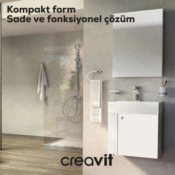 Creavit Font 50 cm Banyo Dolabı Beyaz